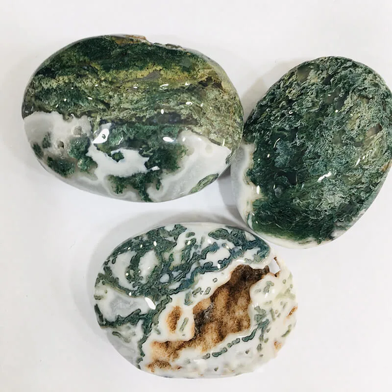 Moss Agate Palm Natural Stone Wholesale Crystals - immagine 2