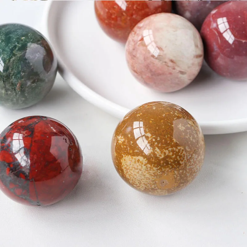 Natural Ocean Jasper Sphere Ball – Bild 4