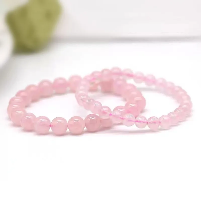 Rose Quartz Bracelet Beads Healing Crystalの別ビュー