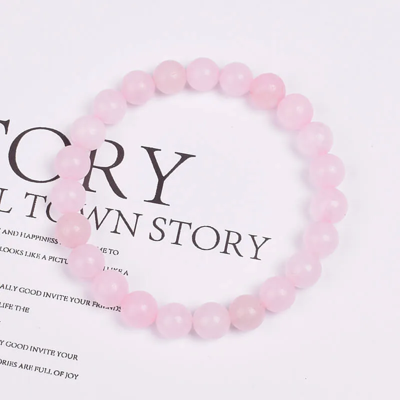 rose quartz bracelet beads