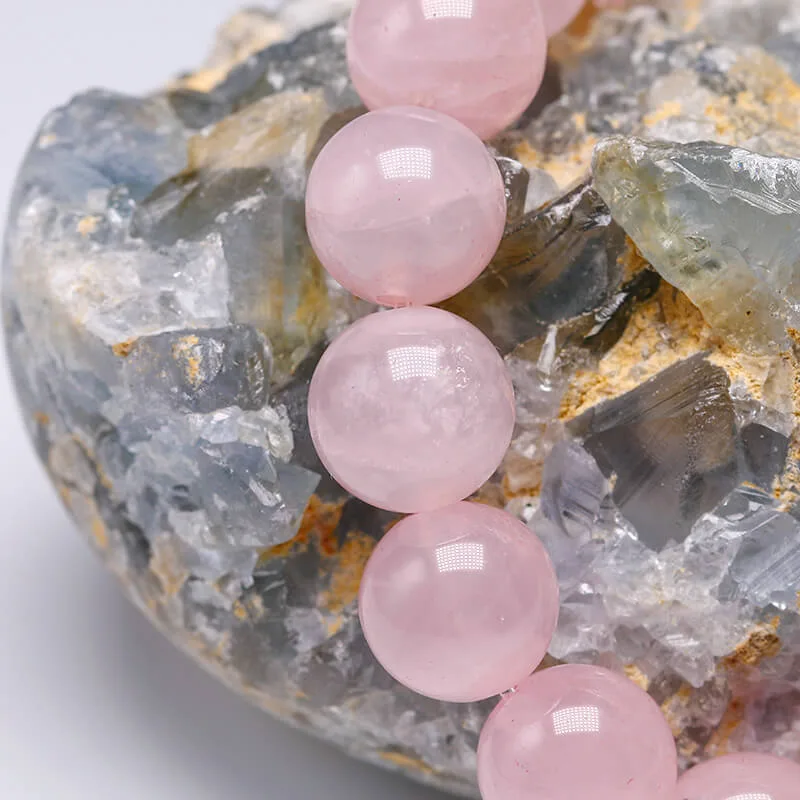 rose quartz bracelet beads