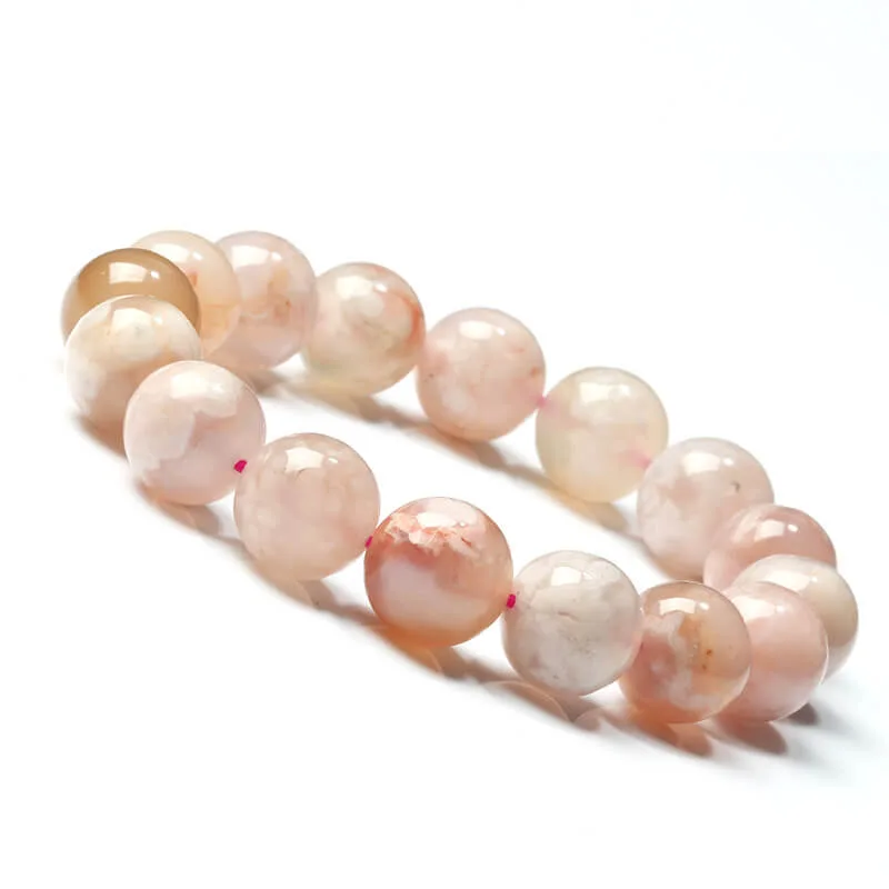 Sakura Flower Agate Bracelet Cherry Beads