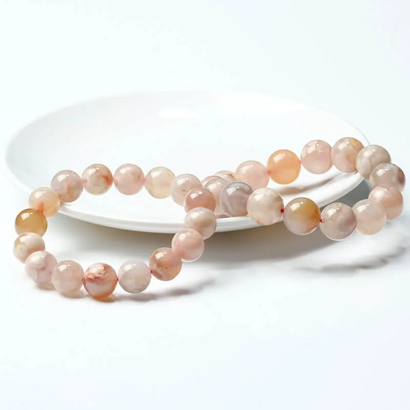 sakura flower agate bracelet