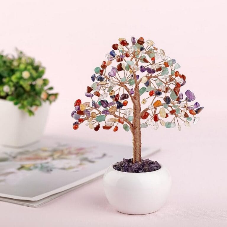 7 Chakra Healing Crystal Tree Wire Quartz Gemstone Tree