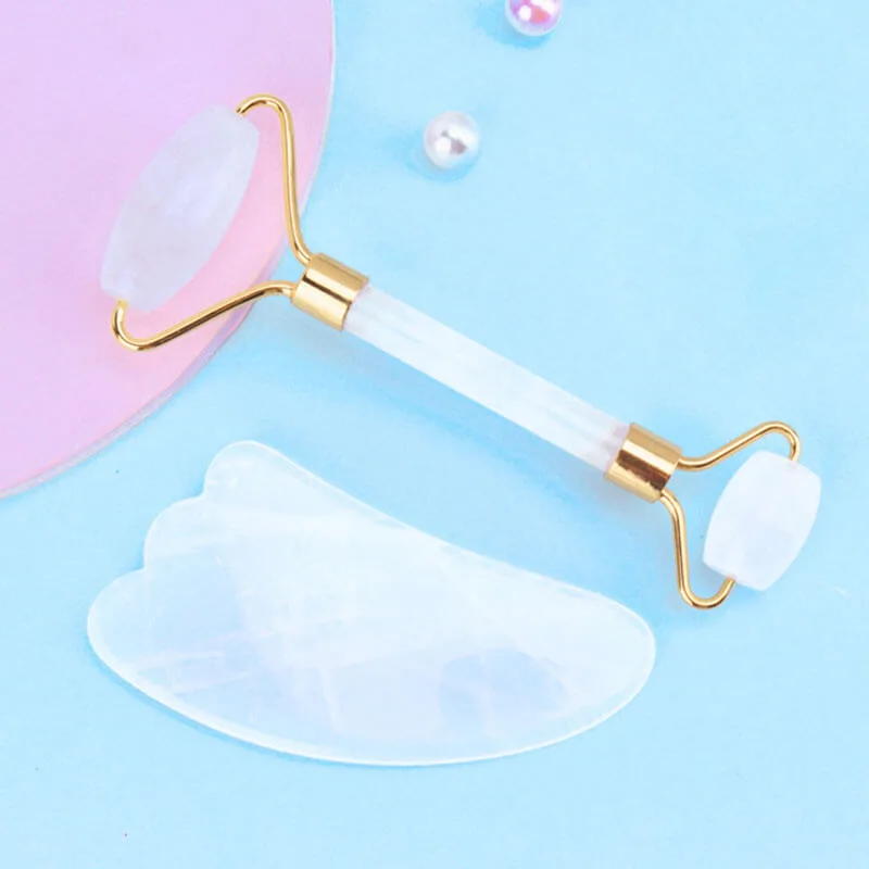 Alternatief beeld van Clear Quartz Face Roller Skin Gym Wholesale