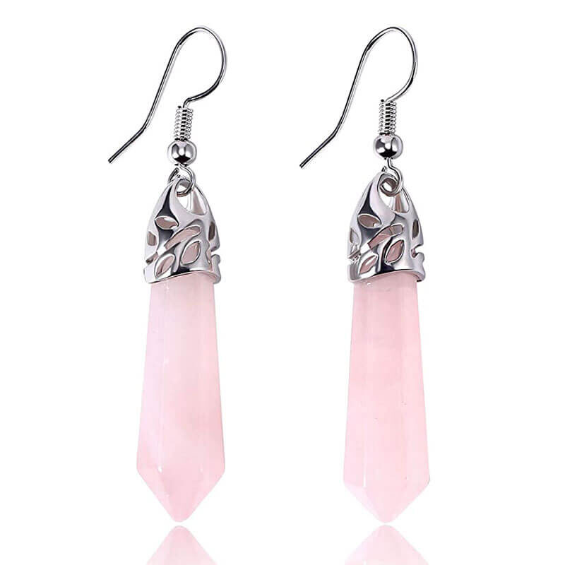 Healing Point Crystal Chakra Dangle Earrings 4