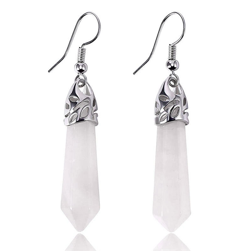 Healing Point Crystal Chakra Dangle Earrings 9