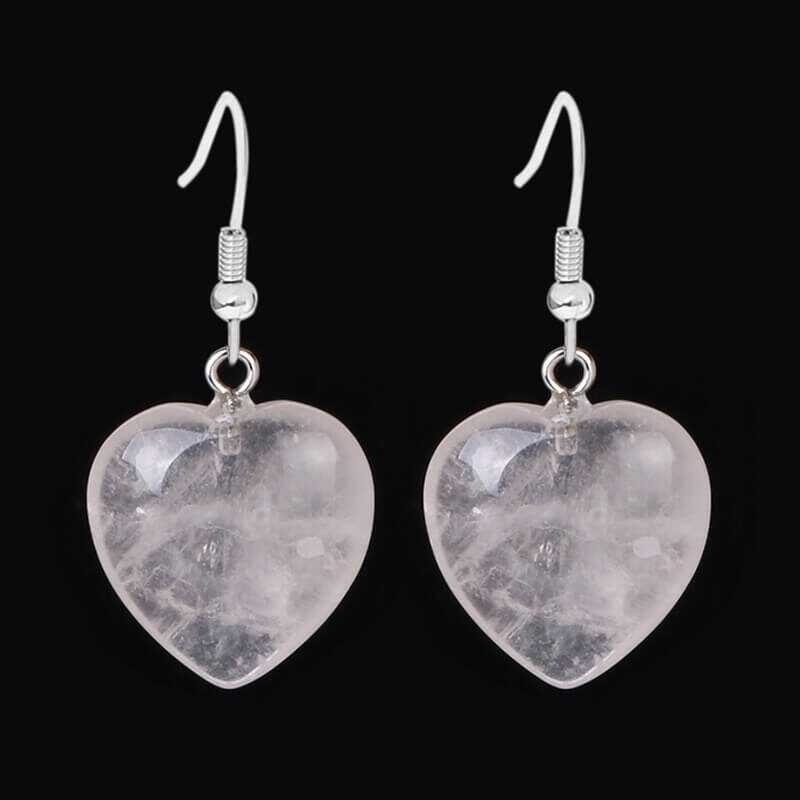 Heart Crystal Drop Earrings 3