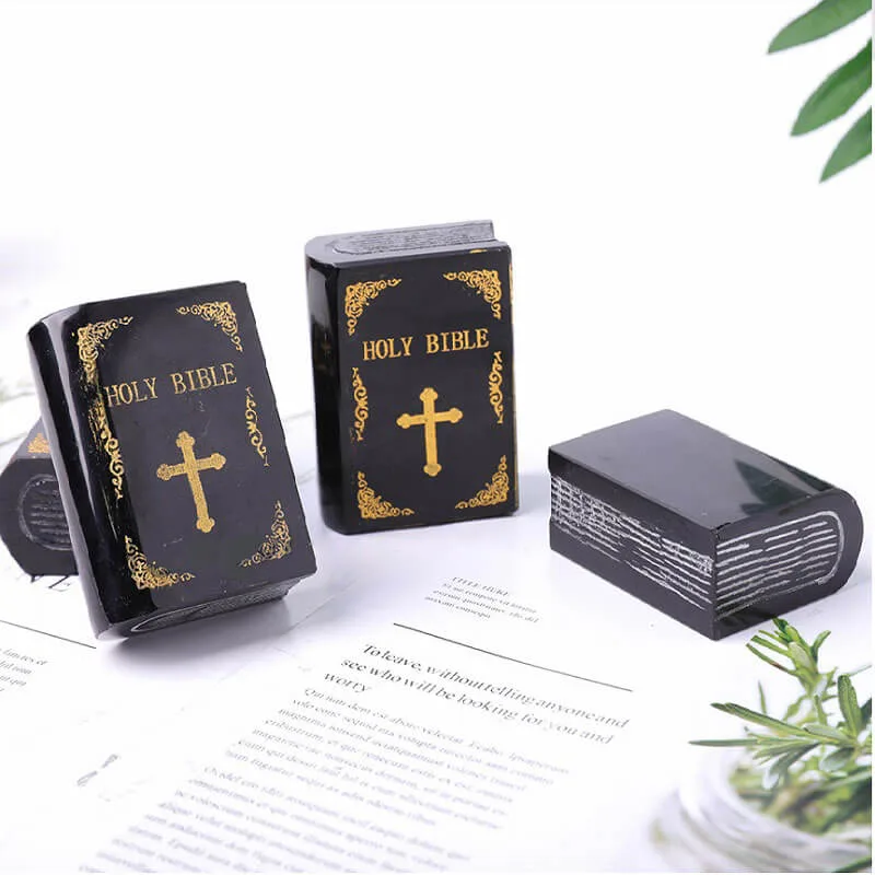 Natural Obsidian Bible Crystal Pendulum – Image 4