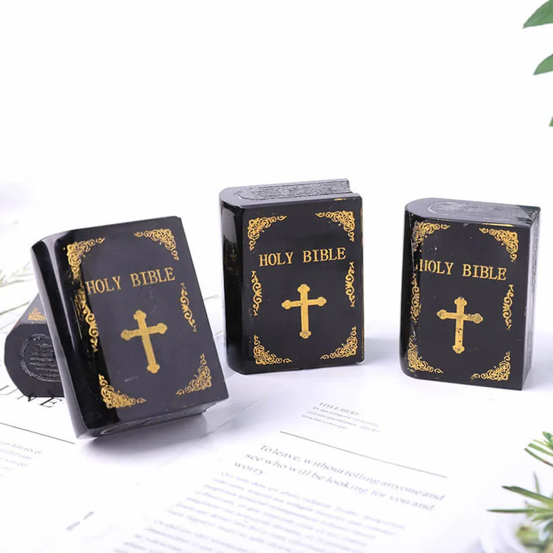 Natural Obsidian Bible Crystal Pendulum