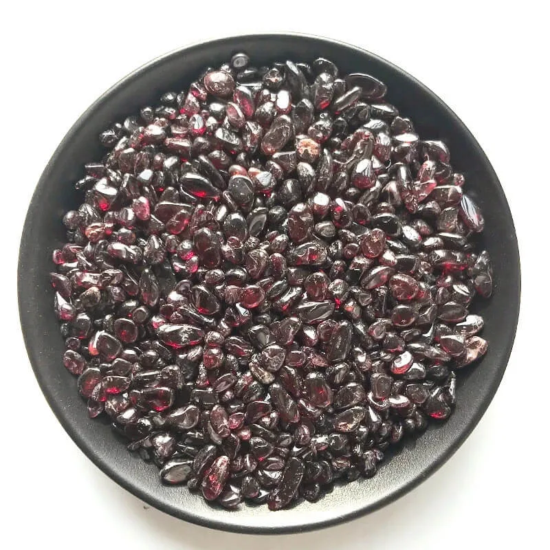 Polished Red Garnet Quartz Crystal Stone