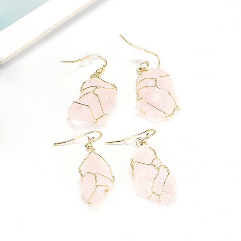 Quartz Stone Crystal Earrings 3