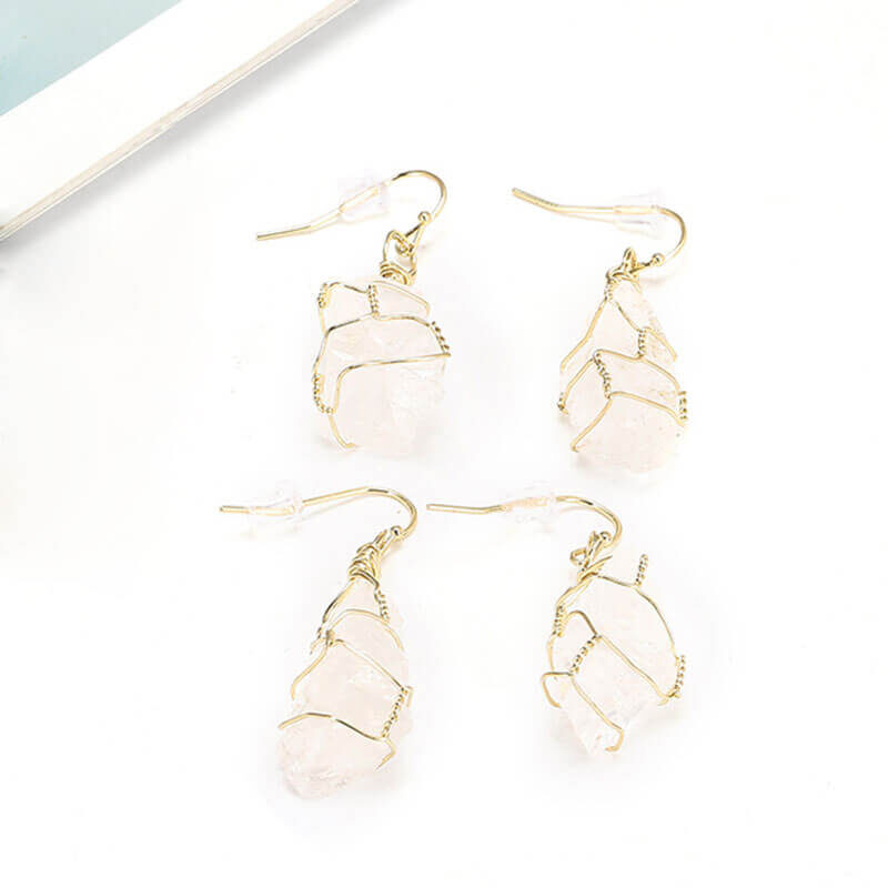 Quartz Stone Crystal Earrings 7