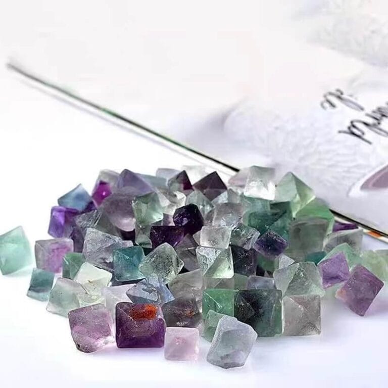 Olivenorma Natural Rainbow Fluorite Hexagonal Pillars Crystal Wands main image 0