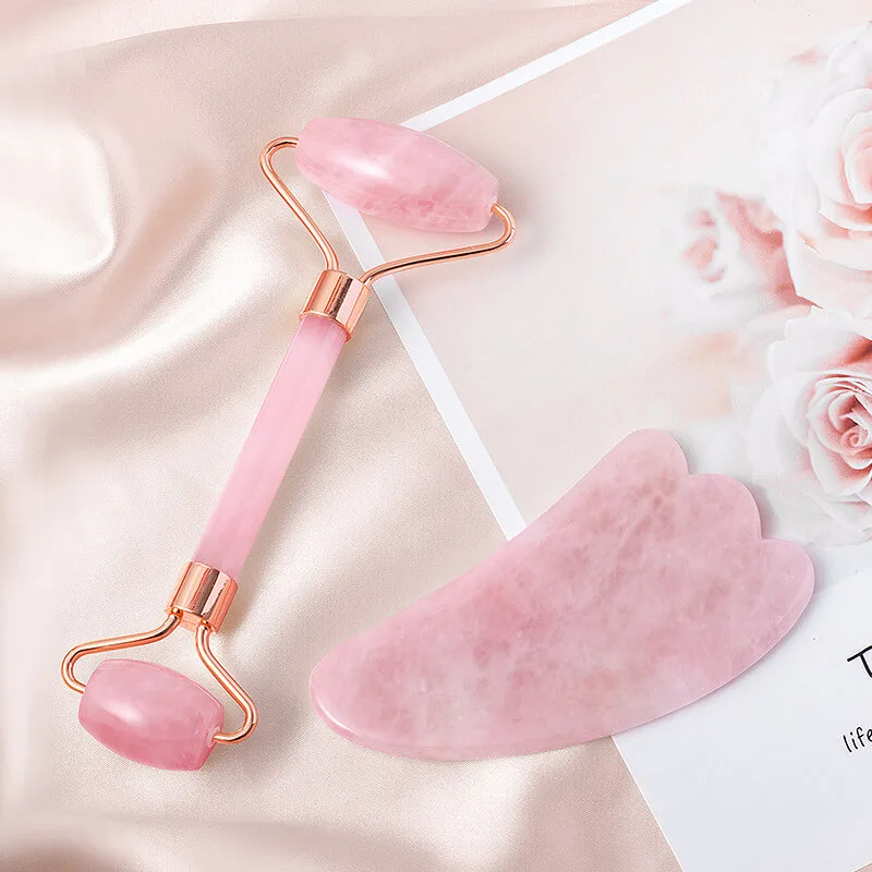 Alternatief beeld van Rose Quartz Face Stone Facial Massager
