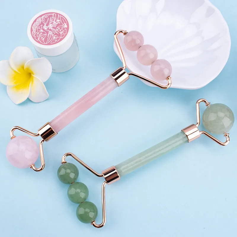 Rose Quartz Jade Roller For Skin - Afbeelding 2