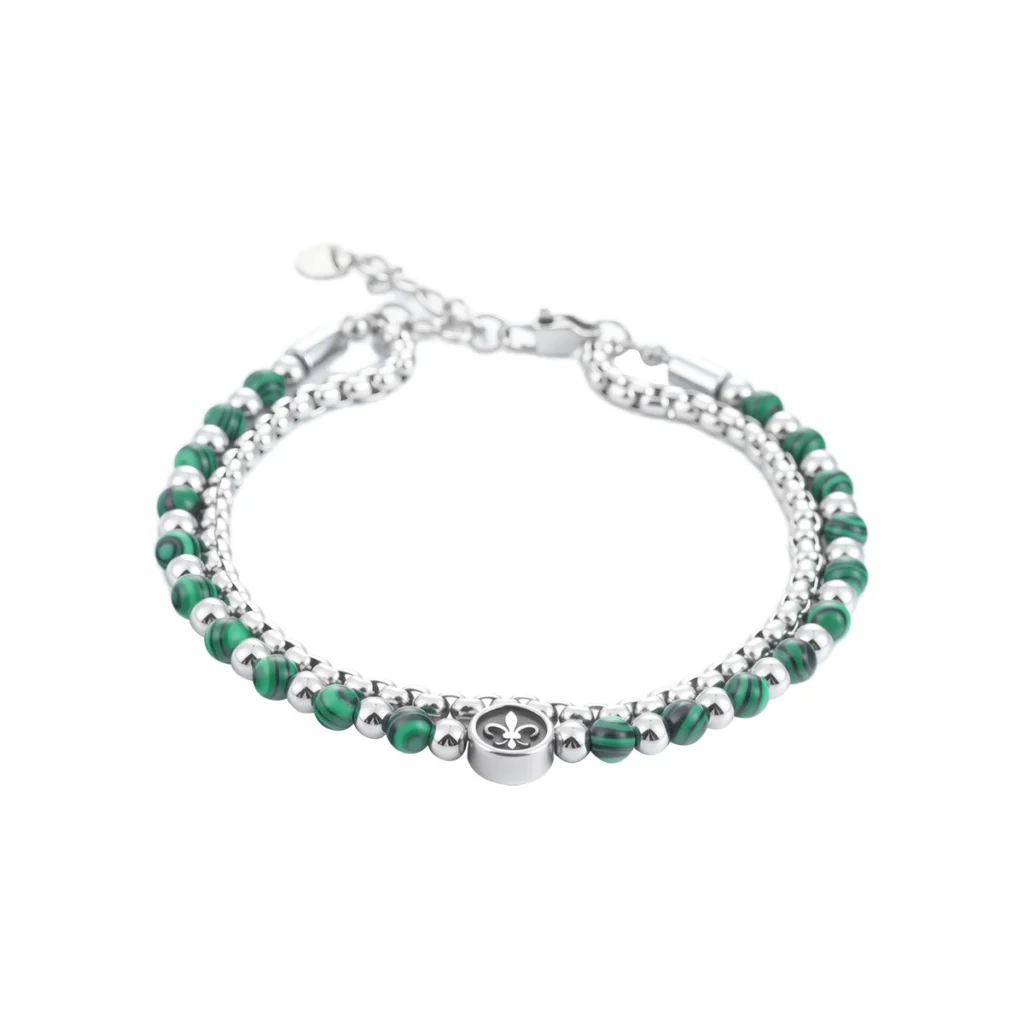 Stainless Steel Bracelet Beads Double Chains 5