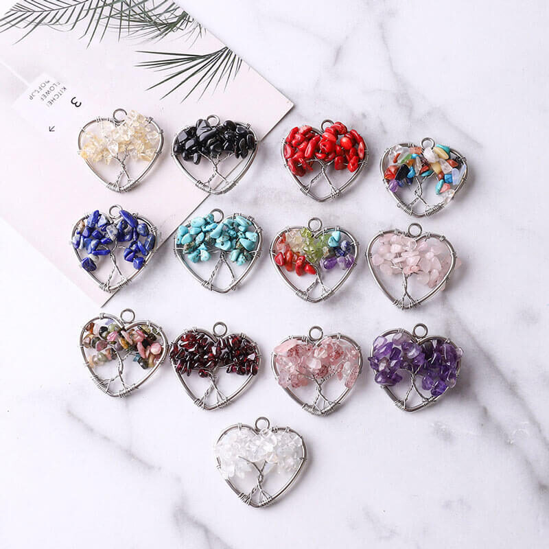 5PCS Tree of Life Crystal Necklace