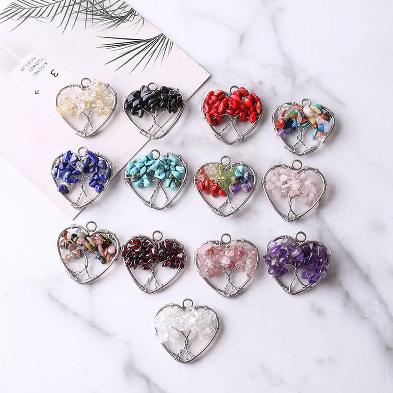 5PCS Tree of Life Crystal Necklace