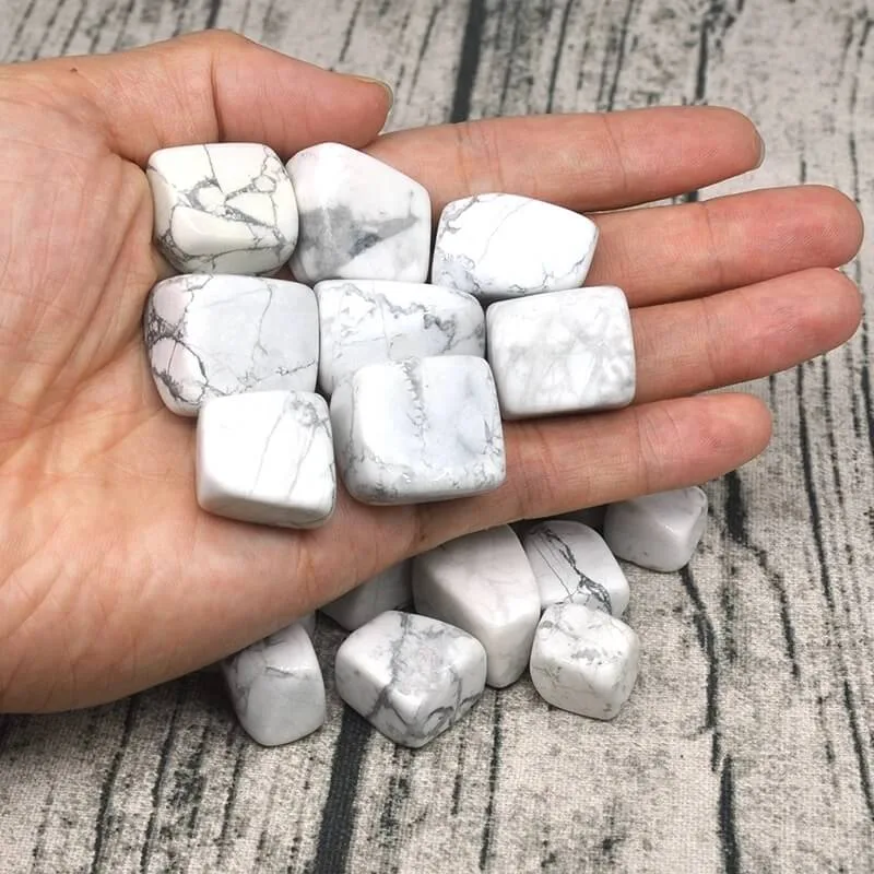 Tumbled Howlite Crystals Stones Wholesale – Bild 2