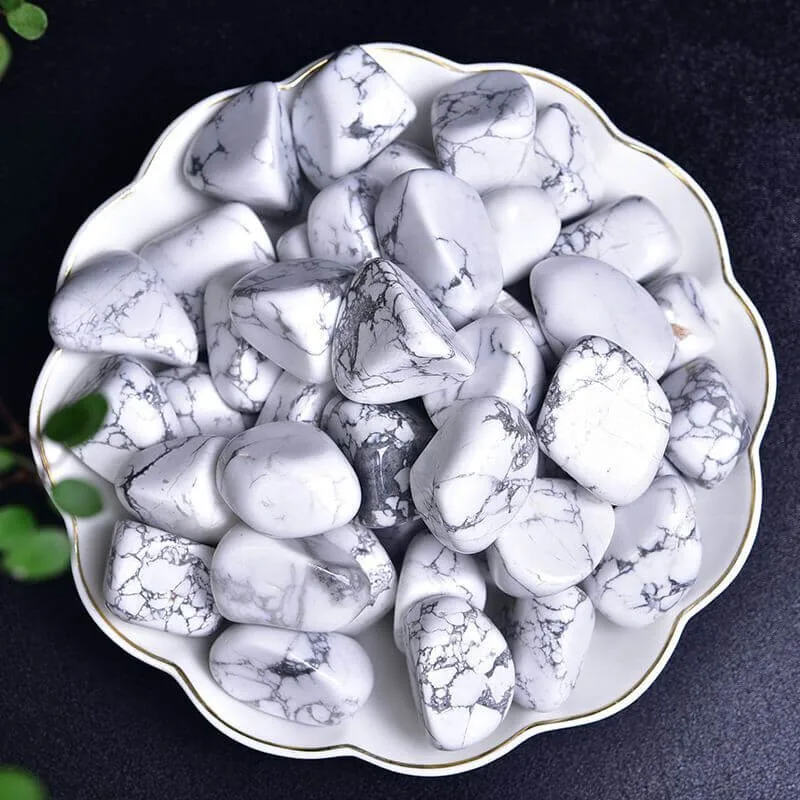 Tumbled Howlite Crystals Stones