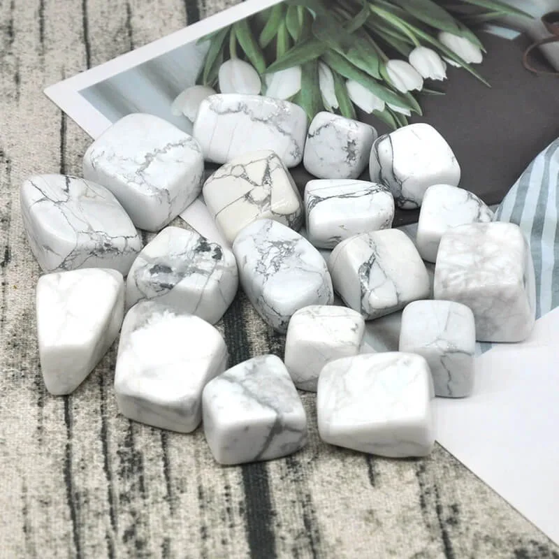 Tumbled Howlite Crystals Stones Wholesale – Bild 4