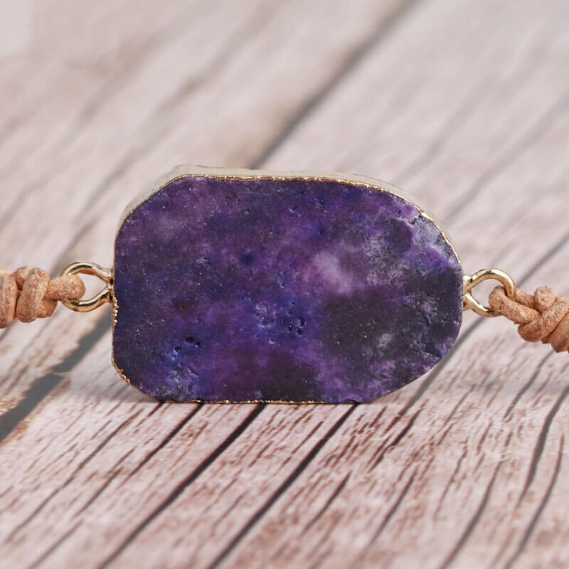 amethyst bracelet raw stone beads