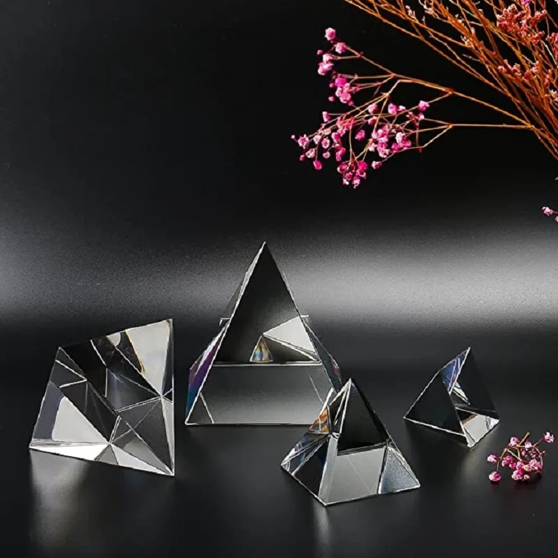 clear K9 crystal pyramid