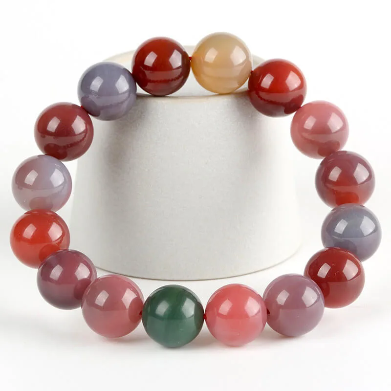 colorful agate bracelet beads