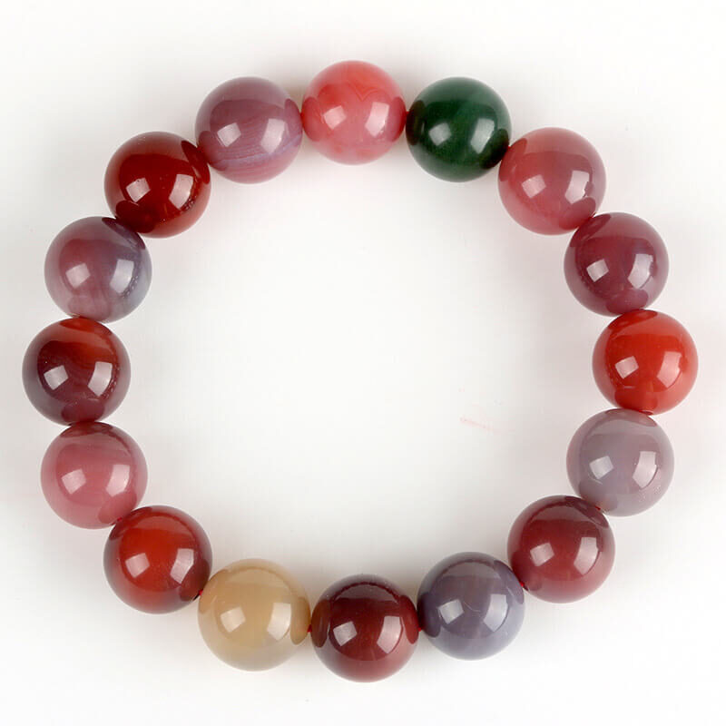 colorful agate bracelet beads