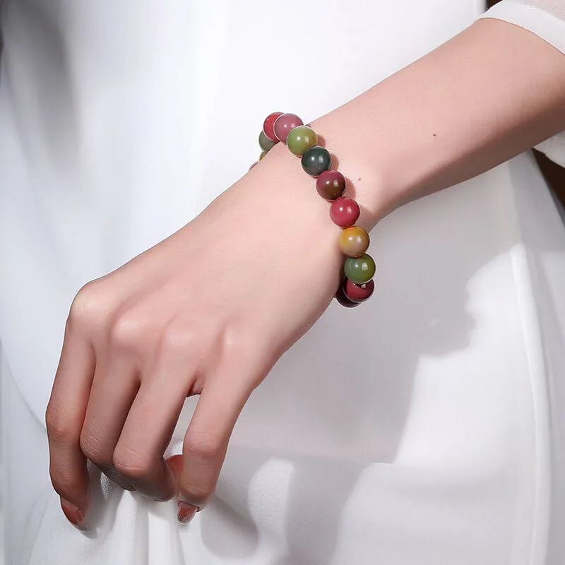 colorful agate bracelet beads