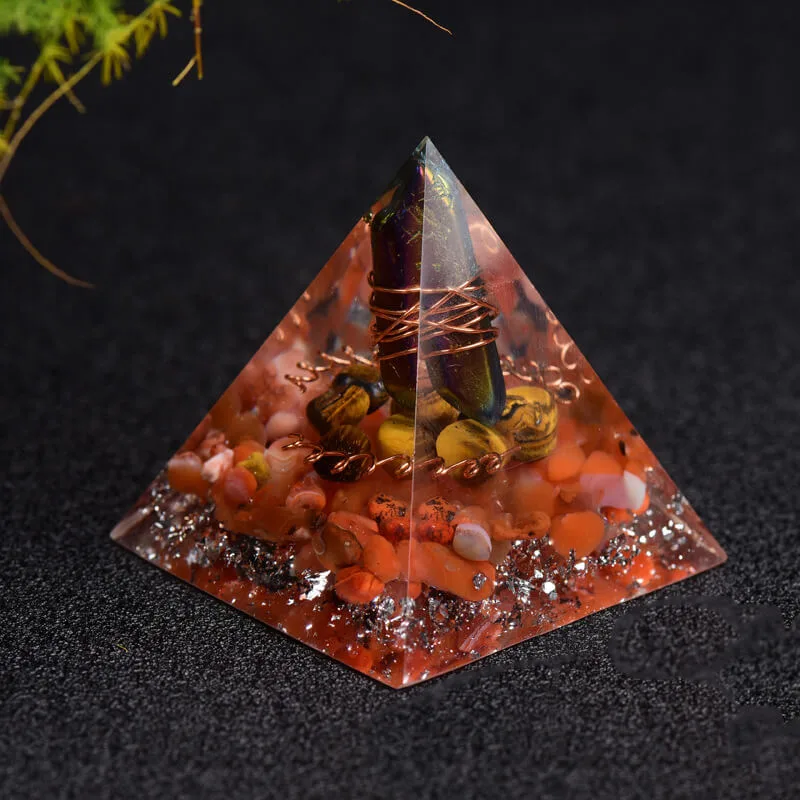 crystal pyramid stone wire wrapped
