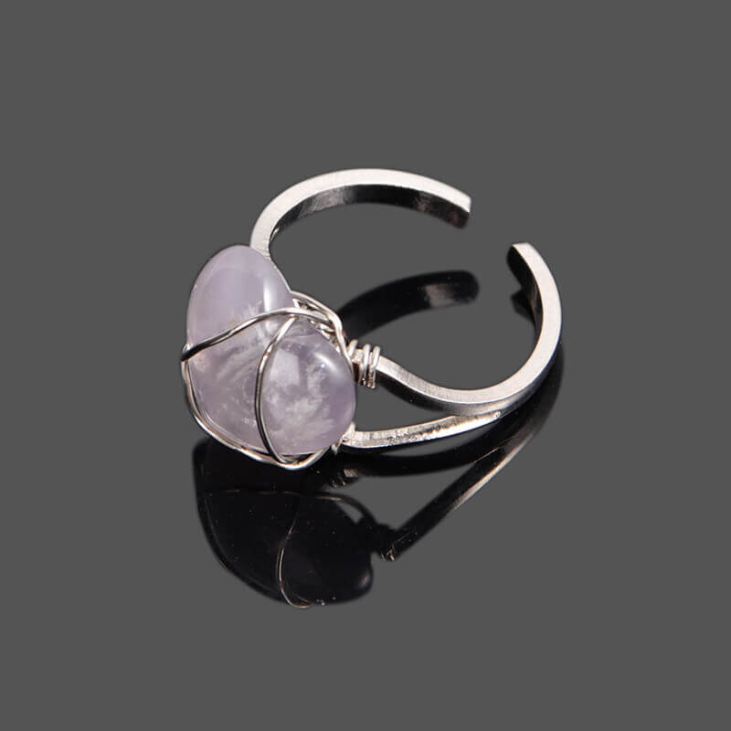 crystal ring heart