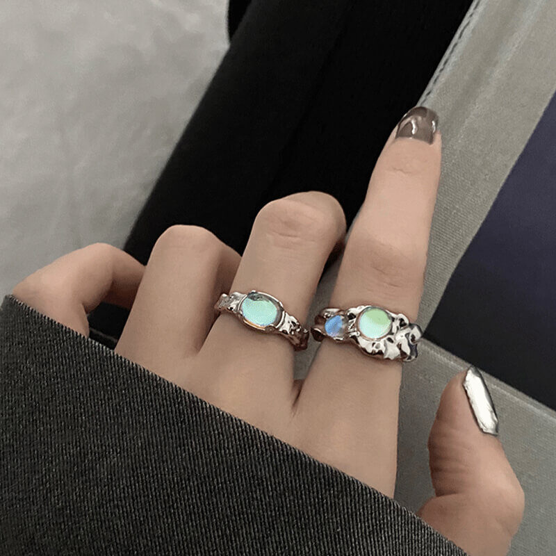 crystal ring moonstone unique design