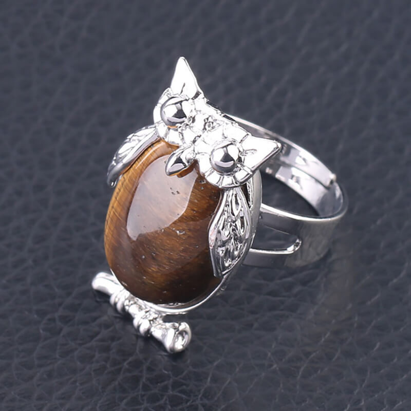 crystal ring owl stone