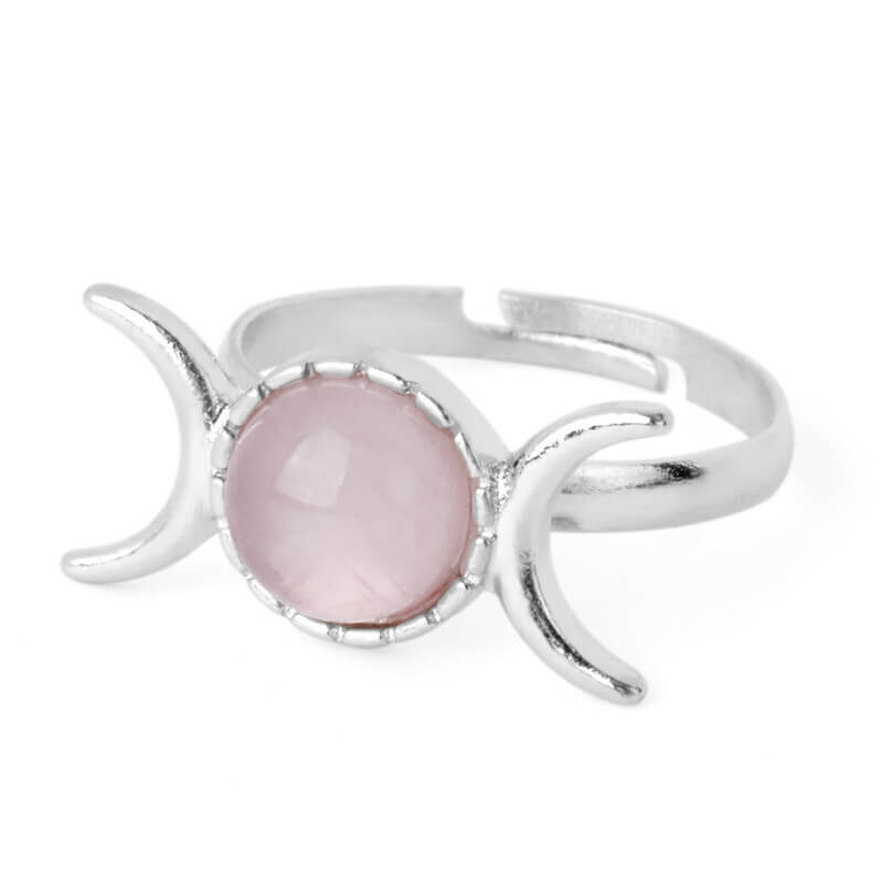 crystal ring sun moon stone