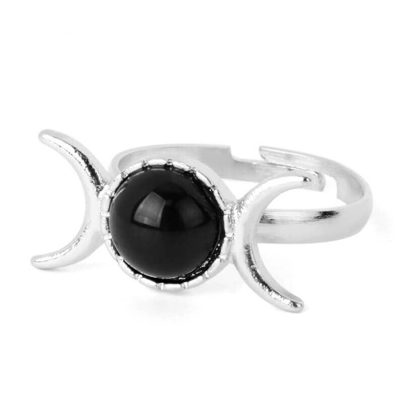 crystal ring sun moon stone