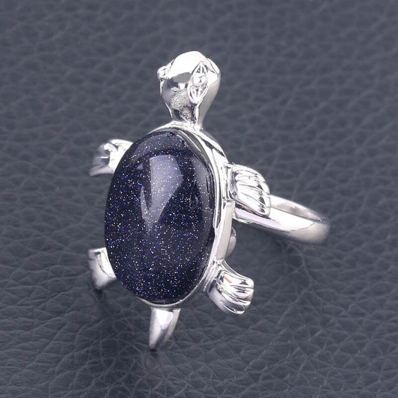 crystal ring turtle stone