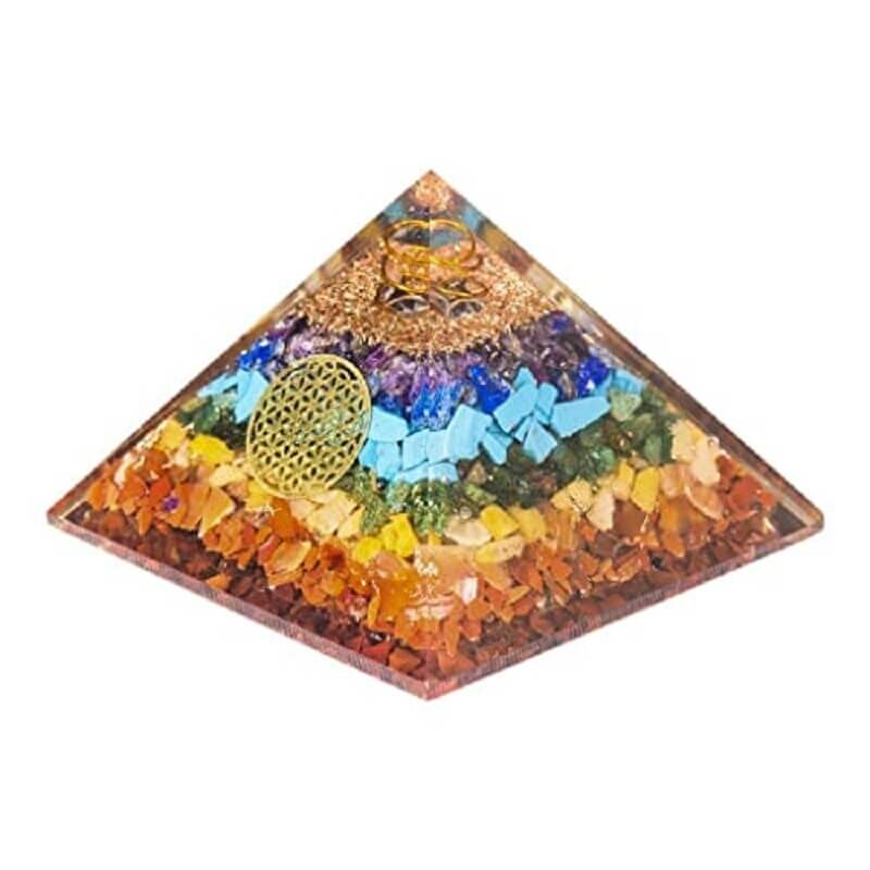 Crystal Orgone Pyramid Lotus Flower 5CM - nacrystal.com