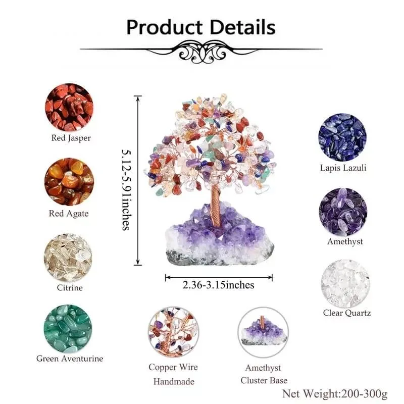 Crystal Tree Of Life Gemstone Tree - obrazek 5