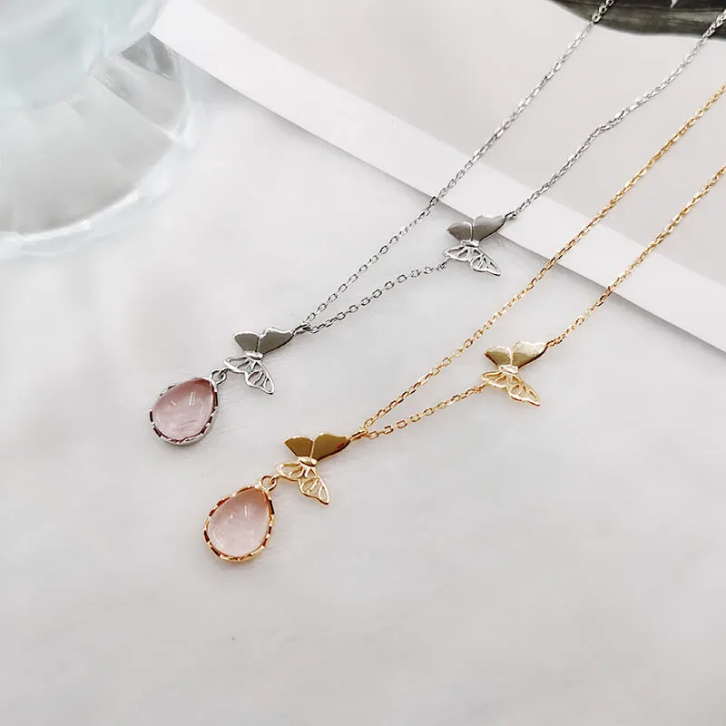 rose quartz butterflies