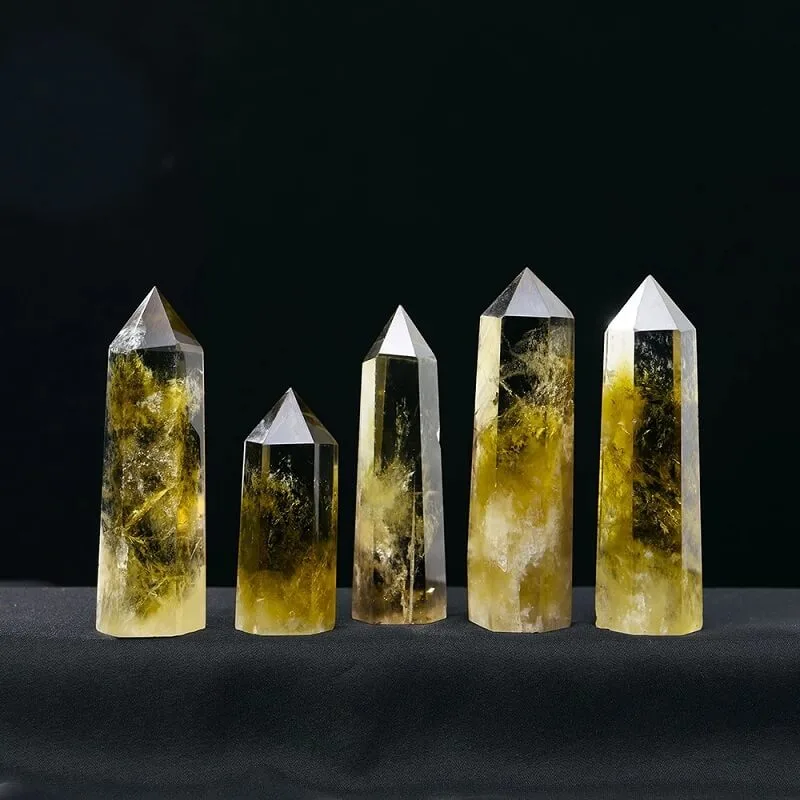 Brazil Citrine Tower Crystal Energy Stone - 画像 (2)