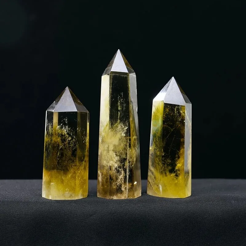 Brazil Citrine Tower Crystal Energy Stone - 画像 (4)