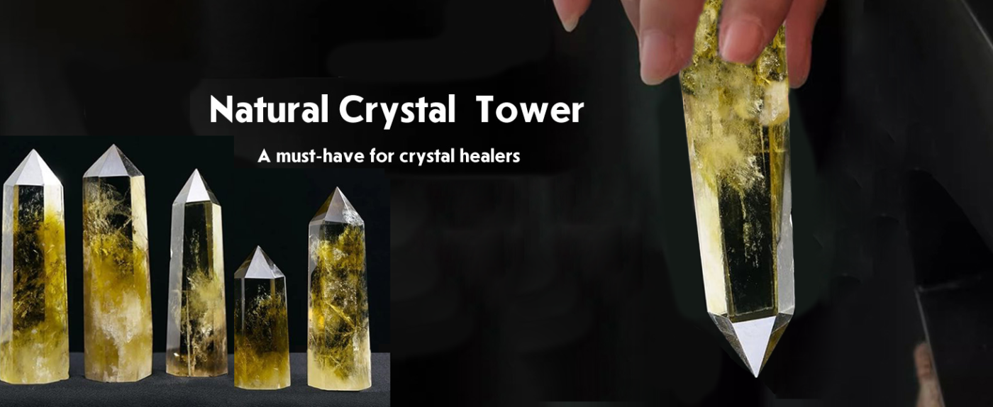 Brazil Citrine Tower Crystal Energy Stone