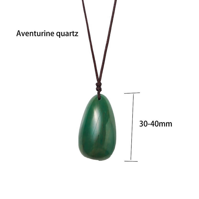 Green Aventurine Quartz Droplet Necklace Jewelry 2