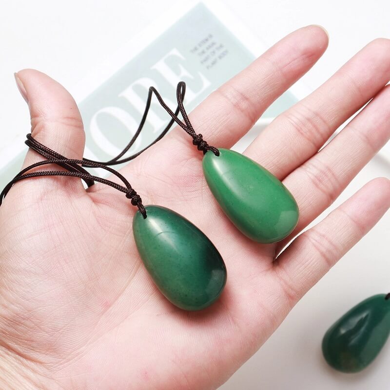 Green Aventurine Quartz Droplet Necklace Jewelry 3