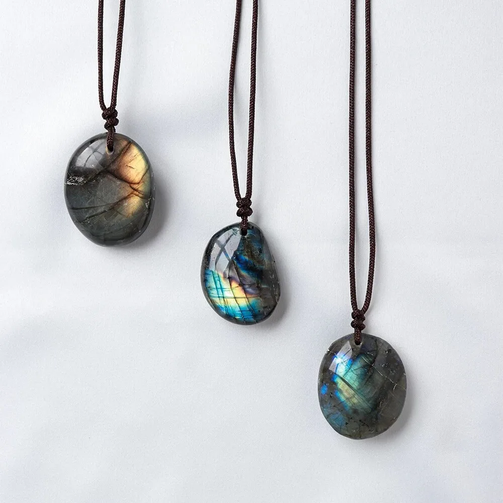 Alternative Ansicht von Labradorite Pendant Necklace Energy Stones