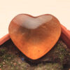 Orange Calcite Heart Crystal Stone