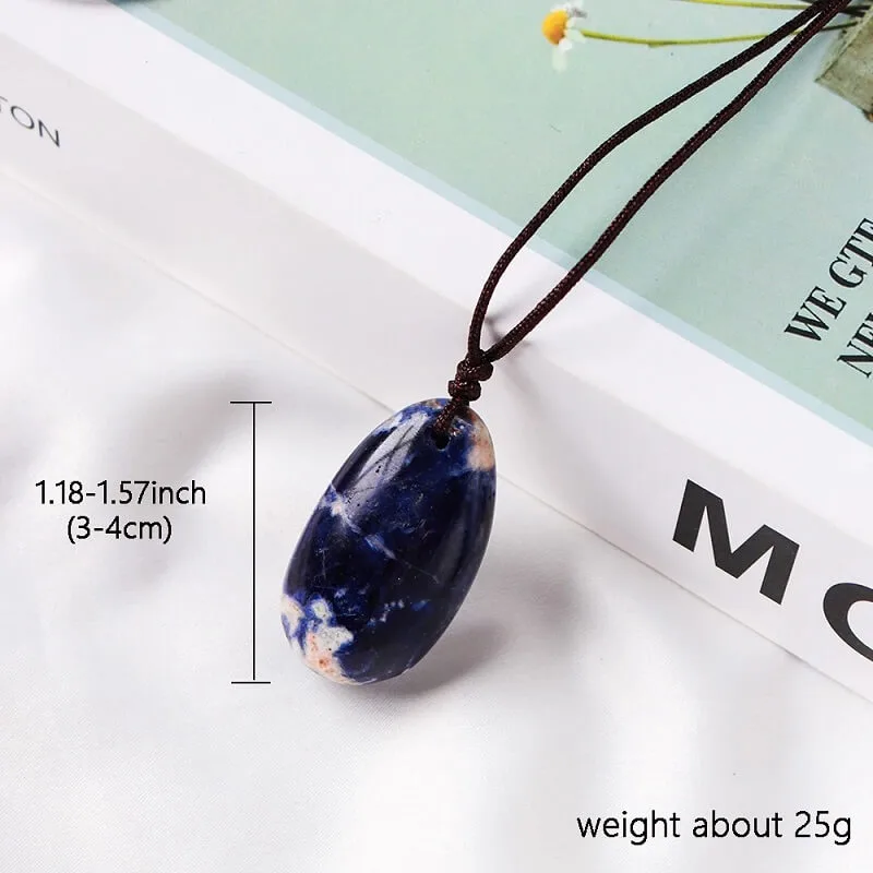 Polished Sodalite Crystal Pendant Necklace - Afbeelding 7