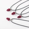 Wine Red Garnet Pendant Crystal Grape Necklace 4